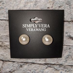 Vera Wang Simply Vera Faux Pearl Stud Earrings